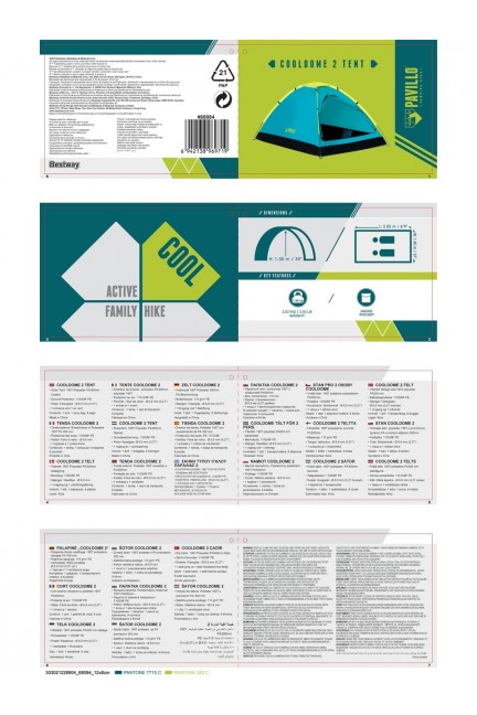 Bestway Pavillo 68084 2 Kişilik Su Geçirmez Çadır