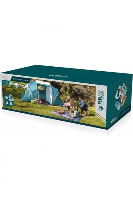 Bestway Pavillo 68093 Aile Çadırı 4 Kişilik 2 Oda Su Geçirmez Polyester Malzeme