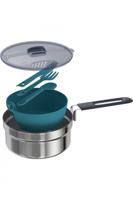 Decathlon Quechua Kamp Yemek Seti - Tek Kişilik - Paslanmaz Çelik - Mh100